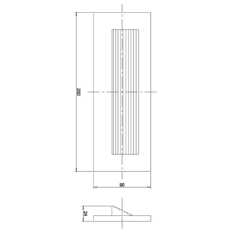 Deko-Light Mechanisches Systemzubehör, Abdeckung Grau Stufe für Light Base III Outdoor, Tiefe: 250 mm, Breite: