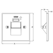 Mechanisches Systemzubehör, Abdeckung eckig grau Stufe für Alwaid, Tiefe: 75 mm, Breite: 75 mm, Höhe