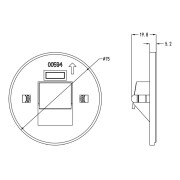 Mechanisches Systemzubehör, Abdeckung rund schwarz für Alwaid, Höhe: 19.8 mm, Durchmesser: 75 mm