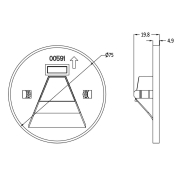 Mechanisches Systemzubehör, Abdeckung rund grau Winkel für Alwaid, Höhe: 19.8 mm, Durchmesser: 75 mm