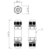 Elektrisches Montagezubehör, Outdoor Multi Kabelverbinder für 2 Kabel 4-14 mm, 2-5 Adern 0.5-4 mm²,