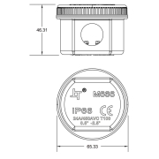 Elektrisches Montagezubehör, Outdoor 2-fach-Verteiler rund für Kabel 5-12 mm, 0.5-2,5 mm², max. 450V
