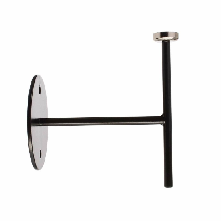 Deko-Light Mechanisches Systemzubehör, Wandhalter für Magnetleuchte Miram Schwarz, Breite: 85 mm, Höhe: 96 mm