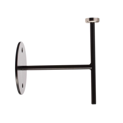 Deko-Light Mechanisches Systemzubehör, Wandhalter für Magnetleuchte Miram Schwarz, Breite: 85 mm, Höhe: 96 mm