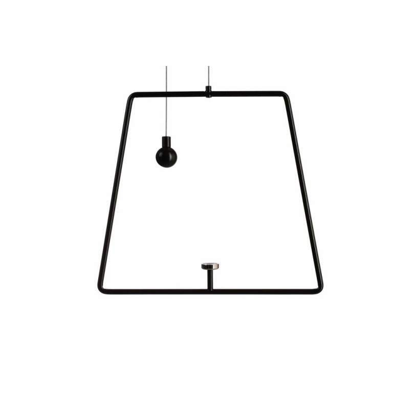 Deko-Light Mechanisches Systemzubehör, Pendel für Magnetleuchte Miram Schwarz, Breite: 205 mm, Höhe: 185 mm