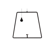 Mechanisches Systemzubehör, Pendel für Magnetleuchte Miram Schwarz, Breite: 205 mm, Höhe: 185 mm