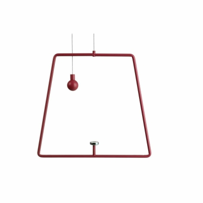 Deko-Light Mechanisches Systemzubehör, Pendel für Magnetleuchte Miram Rubin Rot, Breite: 205 mm, Höhe: 185 mm