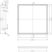 Mechanisches Systemzubehör, Einbaurahmen für 620x620mm Backlit Panel, Tiefe: 655 mm, Breite: 620 mm,