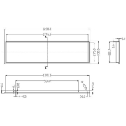 Mechanisches Systemzubehör, Einbaurahmen für 300x1200mm Backlit Panel, Tiefe: 330 mm, Breite: 1200 m