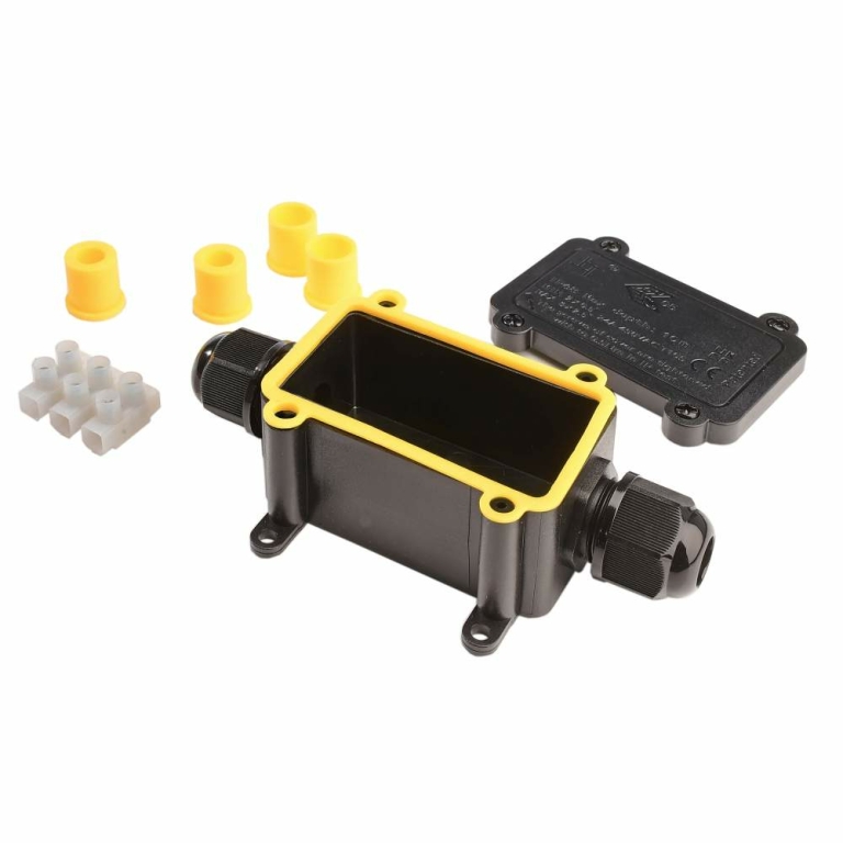 Deko-Light Elektrisches Montagezubehör, Outdoor 2-fach-Verteiler eckig für Kabel 5-12 mm, 0.5-2,5 mm², max. 450