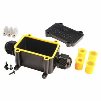 Deko-Light Elektrisches Montagezubehör, Outdoor 2-fach-Verteiler eckig für Kabel 5-12 mm, 0.5-2,5 mm², max. 450