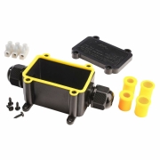 Elektrisches Montagezubehör, Outdoor 2-fach-Verteiler eckig für Kabel 5-12 mm, 0.5-2,5 mm², max. 450