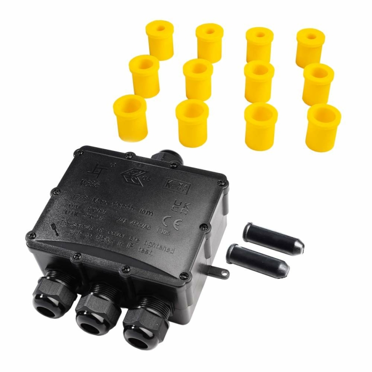 Deko-Light Elektrisches Montagezubehör, Outdoor Multi-Y 4-fach-Verteiler für 2-4 Kabel 4-14 mm, 0.5-4 mm², Tief