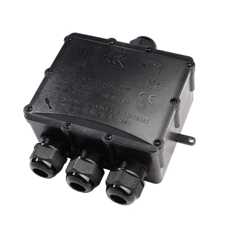 Deko-Light Elektrisches Montagezubehör, Outdoor Multi-Y 4-fach-Verteiler für 2-4 Kabel 4-14 mm, 0.5-4 mm², Tief