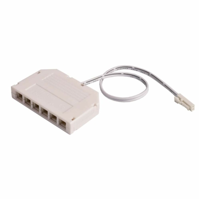 Deko-Light Elektrisches Montagezubehör, MINI-AMP 6-fach Verteiler (1x Stecker, 6x Buchse) 20cm, 12V/24V, max. 3