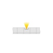 Profil, U-Profil flach AU-01-08, 8 - 9,3 mm LED Stripes, Aluminium, Silber, Eloxiert, Tiefe: 2000 mm