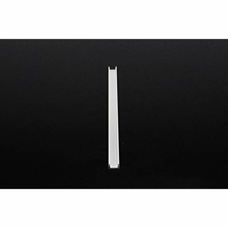 Deko-Light Profil, U-Profil flach AU-01-08, 8 - 9,3 mm LED Stripes, Aluminium, Weiß, Tiefe: 2000 mm, Breite: 14
