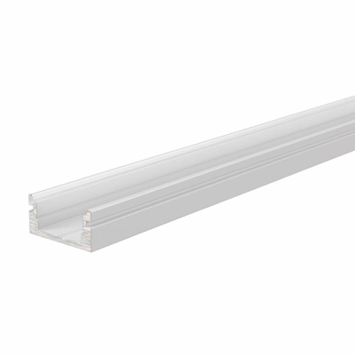 Deko-Light Profil, U-Profil flach AU-01-08, 8 - 9,3 mm LED Stripes, Aluminium, Weiß, Tiefe: 2000 mm, Breite: 14