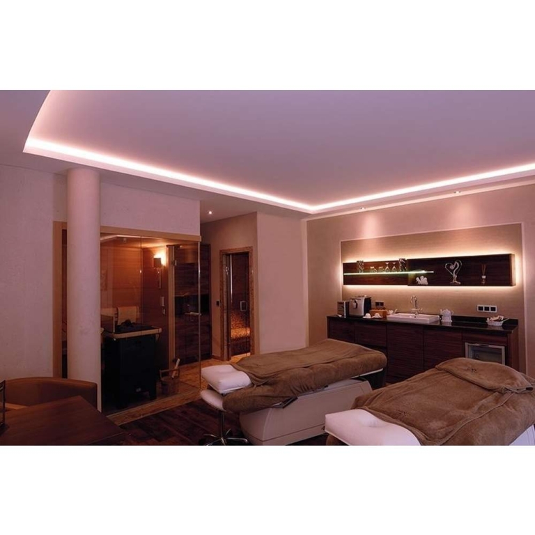 Deko-Light Profil, U-Profil flach AU-01-08, 8 - 9,3 mm LED Stripes, Aluminium, Silber, Gebürstet, Tiefe: 2000 m