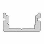Profil, U-Profil flach AU-01-08, 8 - 9,3 mm LED Stripes, Aluminium, Silber, Eloxiert, Tiefe: 3000 mm