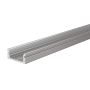 Profil, U-Profil flach AU-01-10, 10 - 11,3 mm LED Stripes, Aluminium, Silber, Eloxiert, Tiefe: 1000