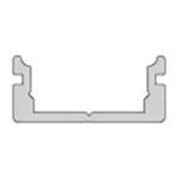 Profil, U-Profil flach AU-01-10, 10 - 11,3 mm LED Stripes, Aluminium, Schwarz, Eloxiert, Tiefe: 2000