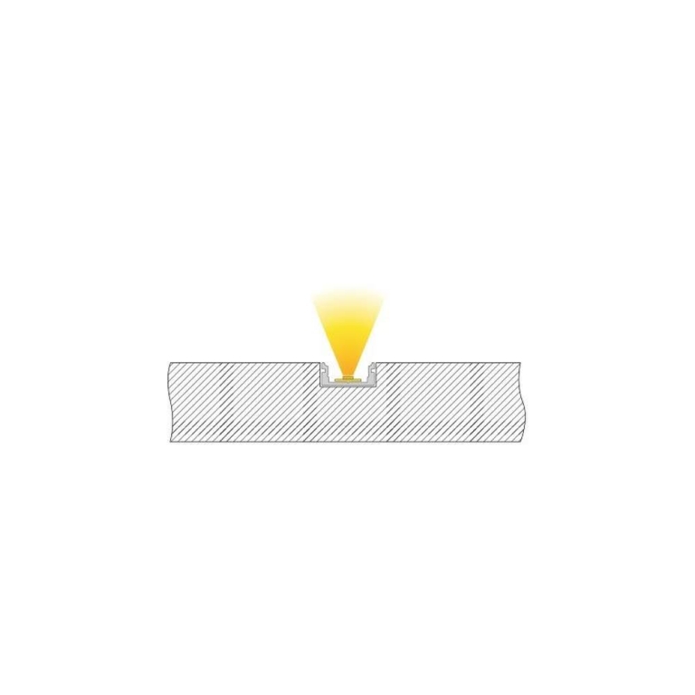 Deko-Light Profil, U-Profil flach AU-01-10, 10 - 11,3 mm LED Stripes, Aluminium, Silber, Eloxiert, Tiefe: 3000