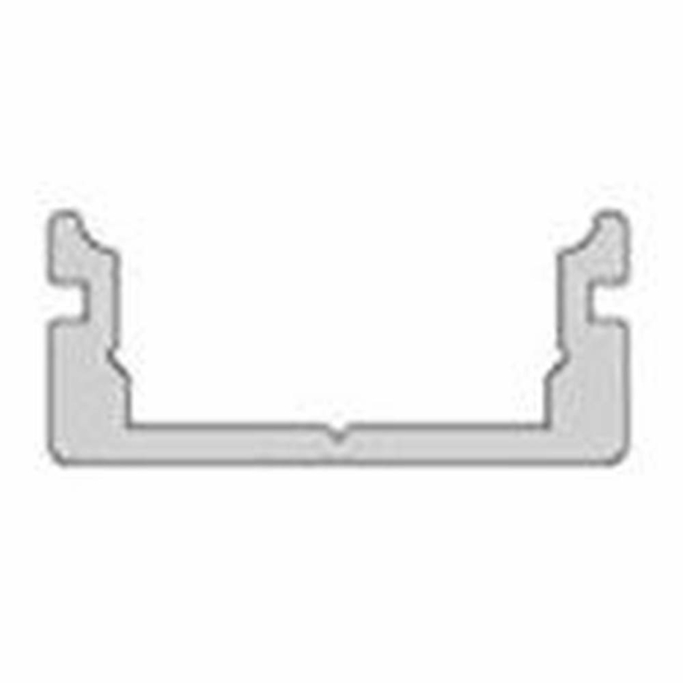 Deko-Light Profil, U-Profil flach AU-01-10, 10 - 11,3 mm LED Stripes, Aluminium, Silber, Eloxiert, Tiefe: 4000