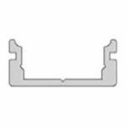 Profil, U-Profil flach AU-01-10, 10 - 11,3 mm LED Stripes, Aluminium, Silber, Eloxiert, Tiefe: 4000