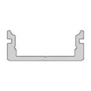 Profil, U-Profil flach AU-01-12, 12 - 13,3 mm LED Stripes, Aluminium, Silber, Eloxiert, Tiefe: 1000