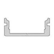 Profil, U-Profil flach AU-01-12, 12 - 13,3 mm LED Stripes, Aluminium, Silber, Eloxiert, Tiefe: 2000