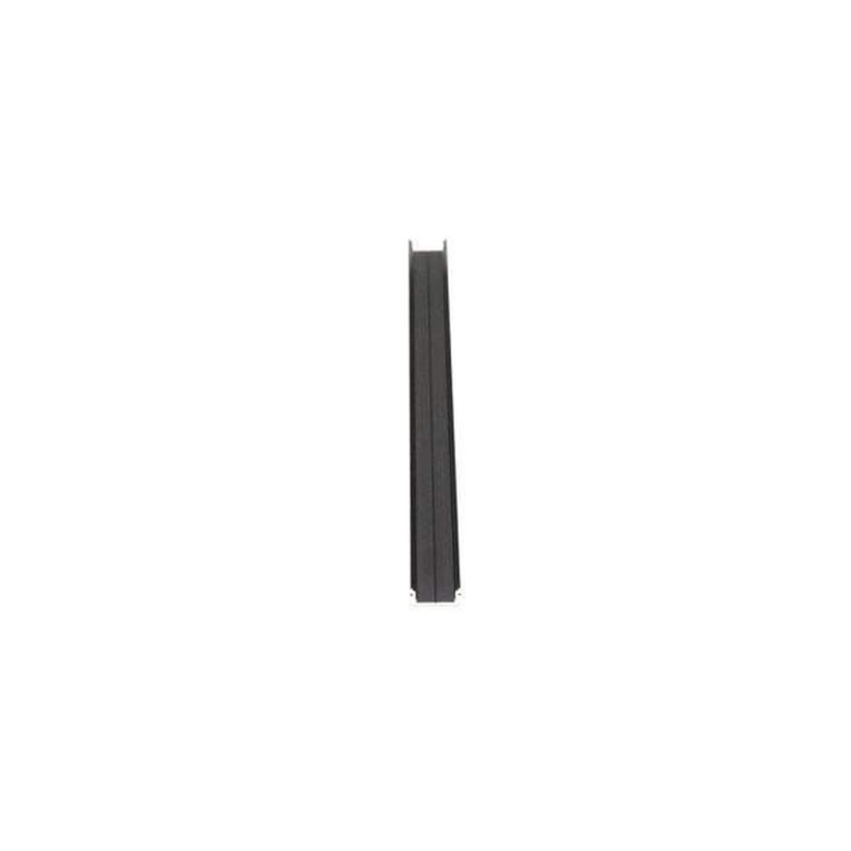 Deko-Light Profil, U-Profil flach AU-01-12, 12 - 13,3 mm LED Stripes, Aluminium, Schwarz, Eloxiert, Tiefe: 2000