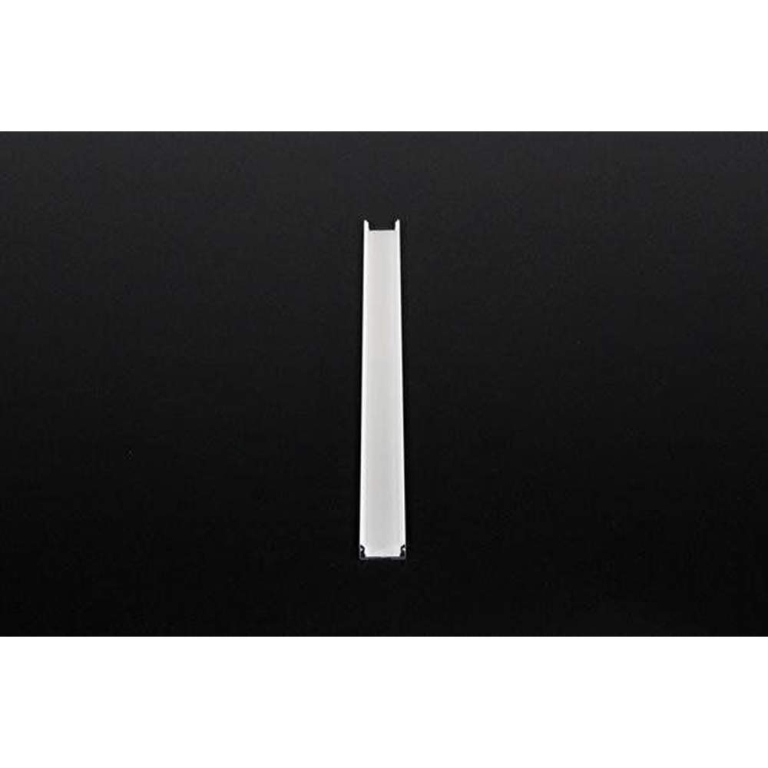 Deko-Light Profil, U-Profil flach AU-01-12, 12 - 13,3 mm LED Stripes, Aluminium, Weiß, Tiefe: 2000 mm, Breite: