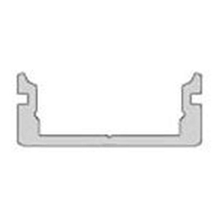 Deko-Light Profil, U-Profil flach AU-01-12, 12 - 13,3 mm LED Stripes, Aluminium, Silber, Gebürstet, Tiefe: 2000