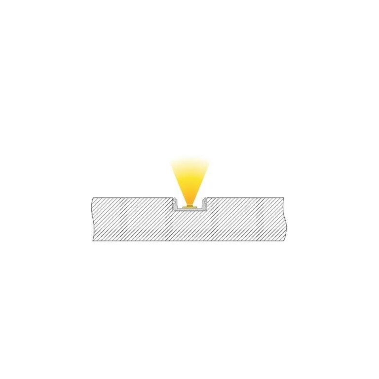 Deko-Light Profil, U-Profil flach AU-01-12, 12 - 13,3 mm LED Stripes, Aluminium, Silber, Gebürstet, Tiefe: 2000