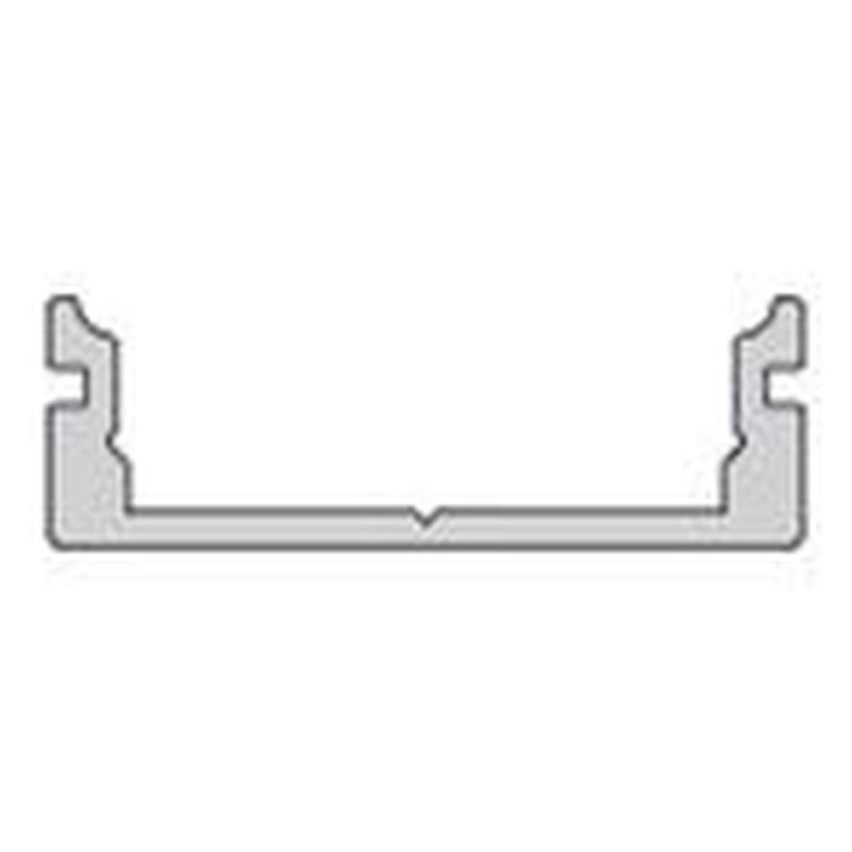 Deko-Light Profil, U-Profil flach AU-01-15, 15 - 16,3 mm LED Stripes, Aluminium, Silber, Eloxiert, Tiefe: 2000