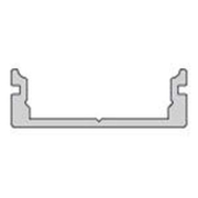 Profil, U-Profil flach AU-01-15, 15 - 16,3 mm LED Stripes, Aluminium, Silber, Eloxiert, Tiefe: 2000
