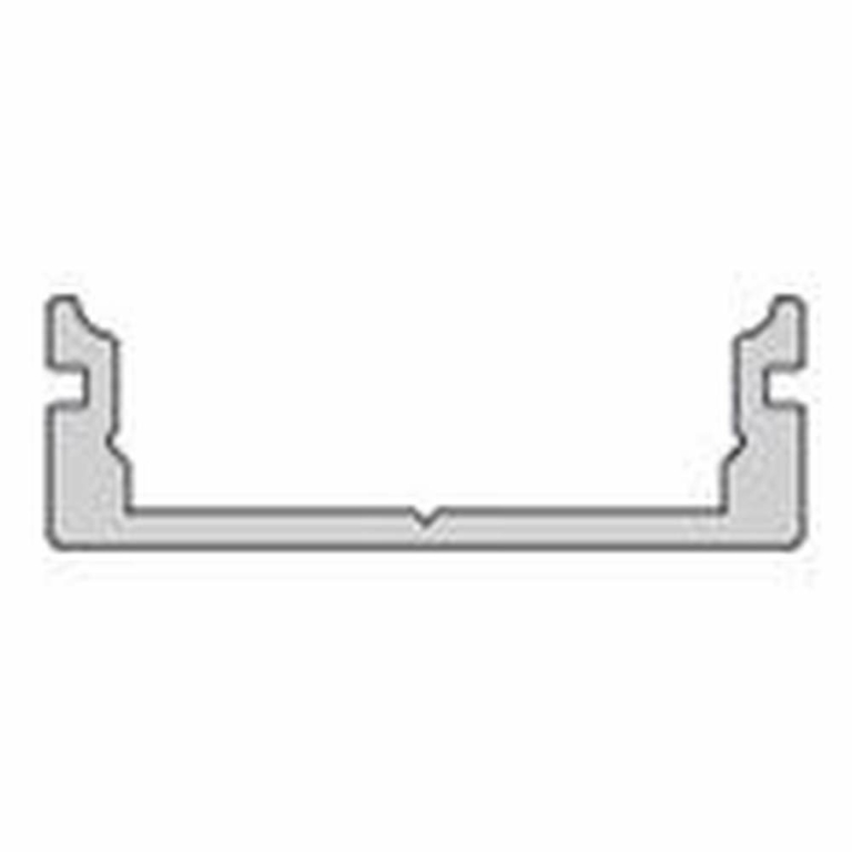 Deko-Light Profil, U-Profil flach AU-01-15, 15 - 16,3 mm LED Stripes, Aluminium, Schwarz, Eloxiert, Tiefe: 2000