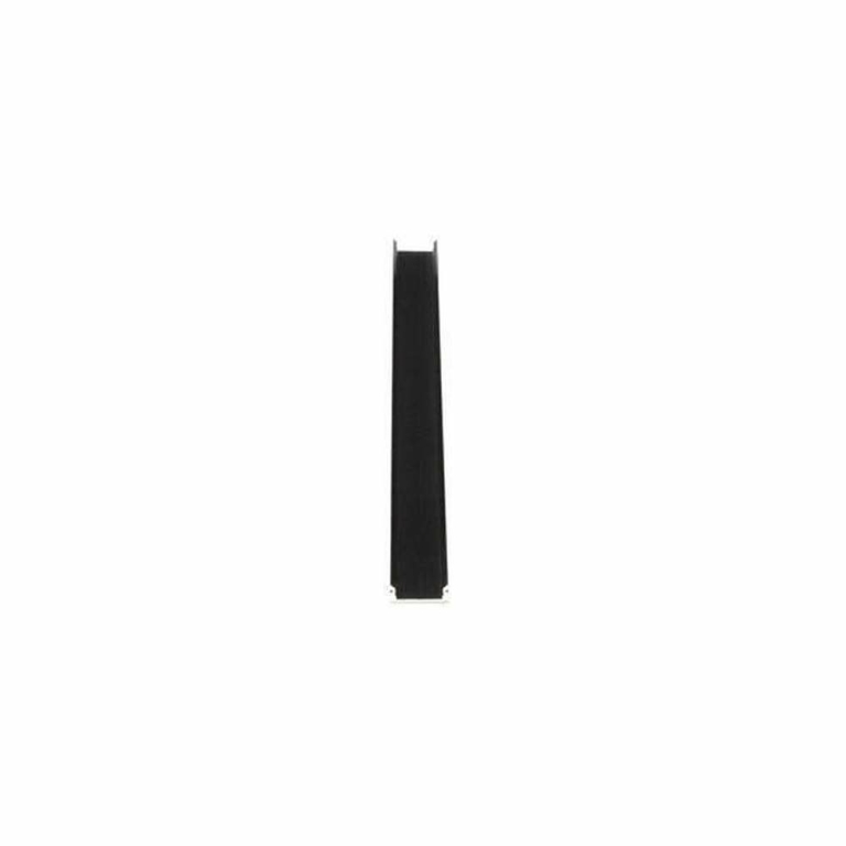 Deko-Light Profil, U-Profil flach AU-01-15, 15 - 16,3 mm LED Stripes, Aluminium, Schwarz, Eloxiert, Tiefe: 2000