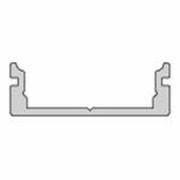 Profil, U-Profil flach AU-01-15, 15 - 16,3 mm LED Stripes, Aluminium, Schwarz, Eloxiert, Tiefe: 2000