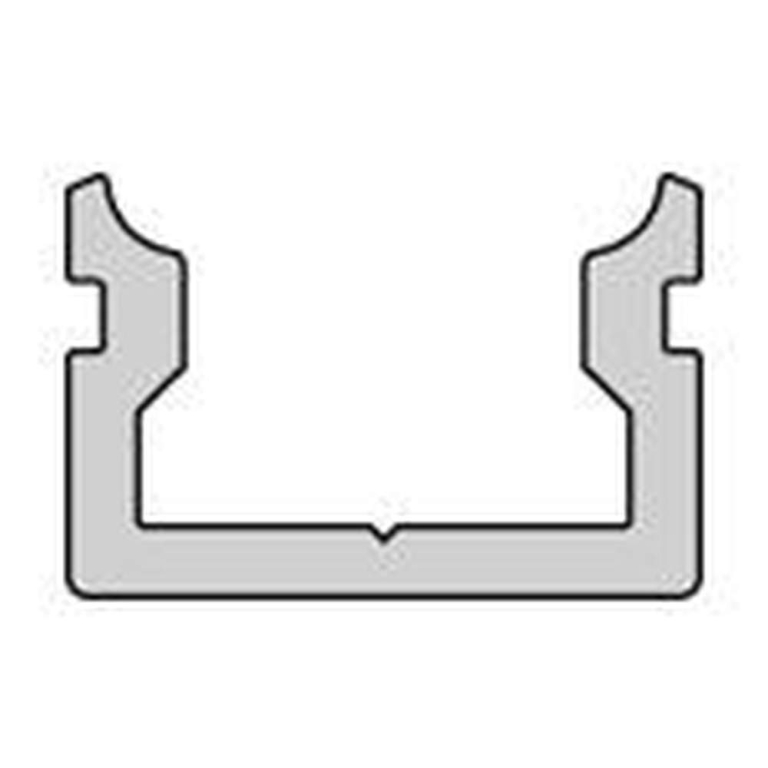Deko-Light Profil, U-Profil flach AU-01-05, 5 - 5,7 mm LED Stripes, Aluminium, Silber, Eloxiert, Tiefe: 1000 mm