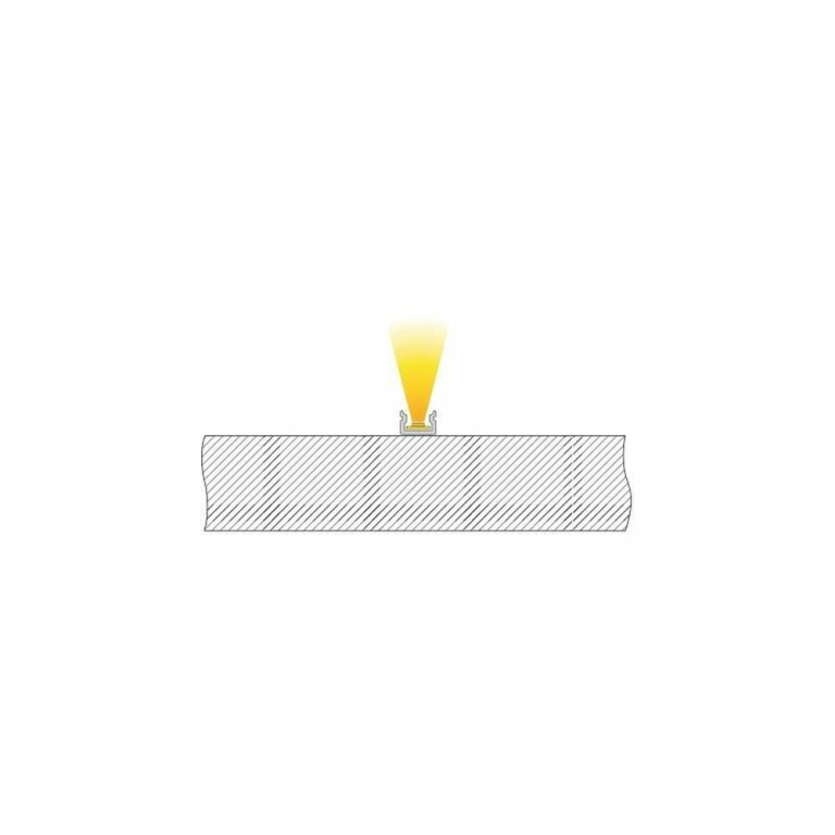 Deko-Light Profil, U-Profil flach AU-01-05, 5 - 5,7 mm LED Stripes, Aluminium, Silber, Eloxiert, Tiefe: 1000 mm