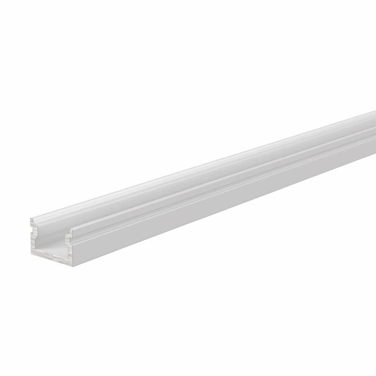 Deko-Light Profil, U-Profil flach AU-01-05, 5 - 5,7 mm LED Stripes, Aluminium, Weiß, Tiefe: 2000 mm, Breite: 9