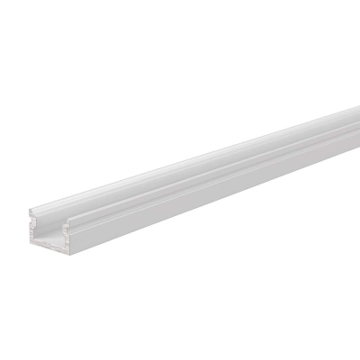 Deko-Light Profil, U-Profil flach AU-01-05, 5 - 5,7 mm LED Stripes, Aluminium, Weiß, Tiefe: 2000 mm, Breite: 9