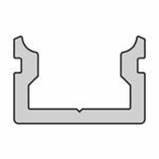 Profil, U-Profil flach AU-01-05, 5 - 5,7 mm LED Stripes, Aluminium, Weiß, Tiefe: 2000 mm, Breite: 9