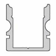 Profil, U-Profil hoch AU-02-08, 8 - 9,3 mm LED Stripes, Aluminium, Silber, Eloxiert, Tiefe: 2000 mm,
