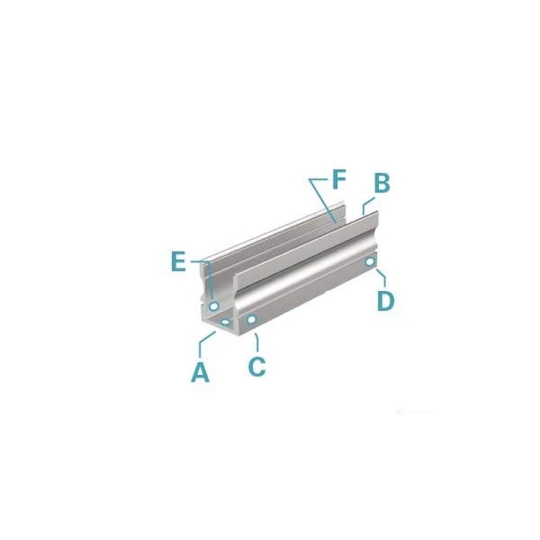 Deko-Light Profil, U-Profil hoch AU-02-08, 8 - 9,3 mm LED Stripes, Aluminium, Schwarz, Eloxiert, Tiefe: 2000 mm