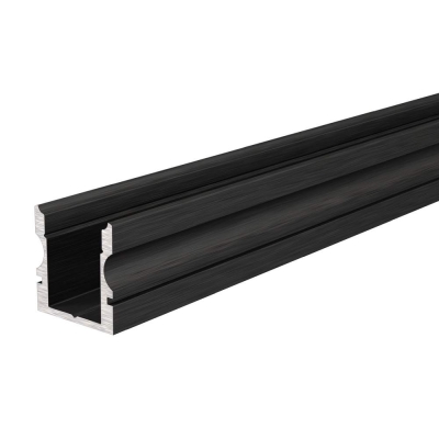 Deko-Light Profil, U-Profil hoch AU-02-08, 8 - 9,3 mm LED Stripes, Aluminium, Schwarz, Eloxiert, Tiefe: 2000 mm