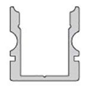 Profil, U-Profil hoch AU-02-08, 8 - 9,3 mm LED Stripes, Aluminium, Schwarz, Eloxiert, Tiefe: 2000 mm