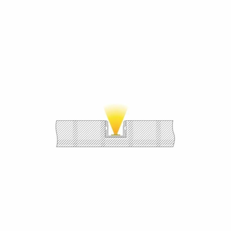 Deko-Light Profil, U-Profil hoch AU-02-12, 12 - 13,3 mm LED Stripes, Aluminium, Silber, Eloxiert, Tiefe: 2000 m